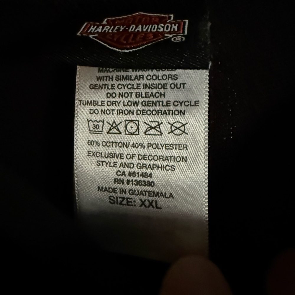 Harley-Davidson Women’s Long Sleeve with Blue and Red Graphics - Picture 3 of 3